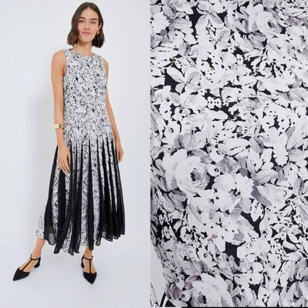 Tuckernuck NEW Gray Gardens Andi Floral Pleated Formal Maxi Dress Size 8
